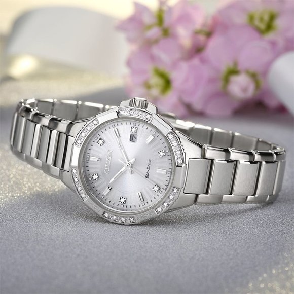 Citizen Diamond 30mm Eco Drive Watch! New! main image 4